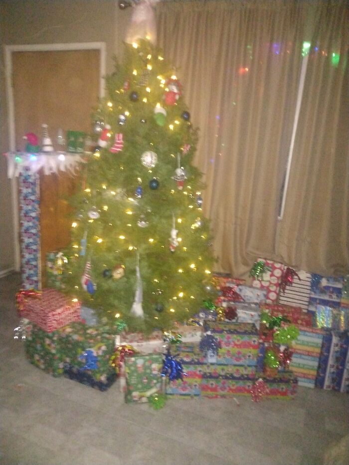 My Christmas Tree And Presents For Grand Children