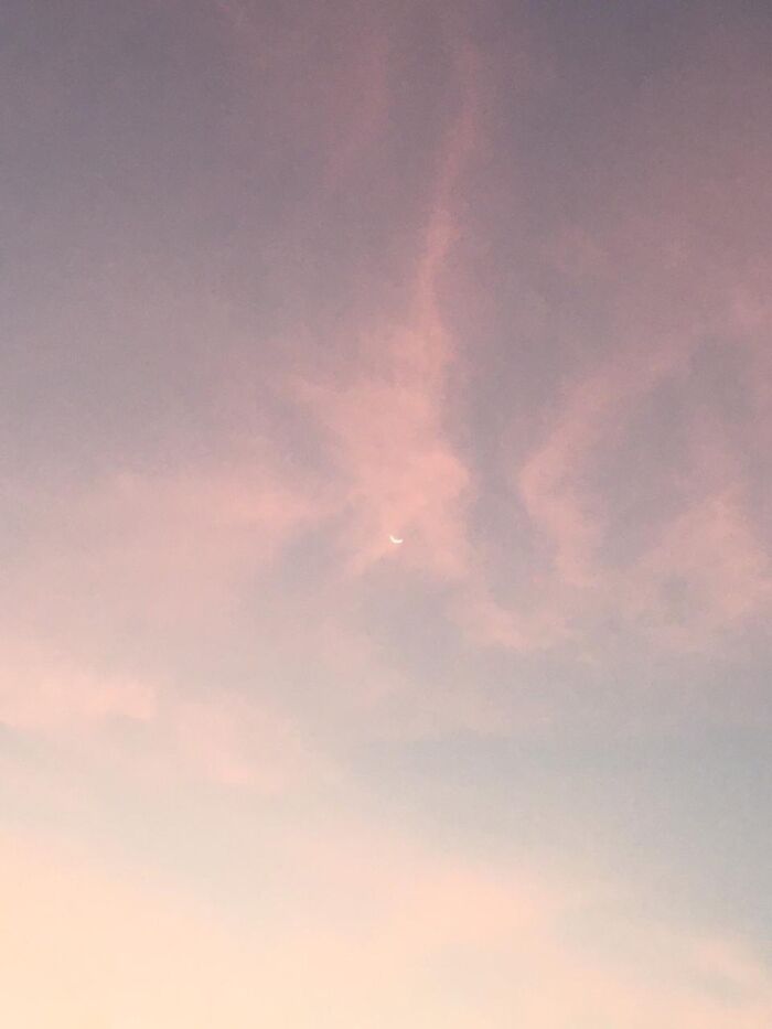 The Tiny Moon And The Aesthetic Sky