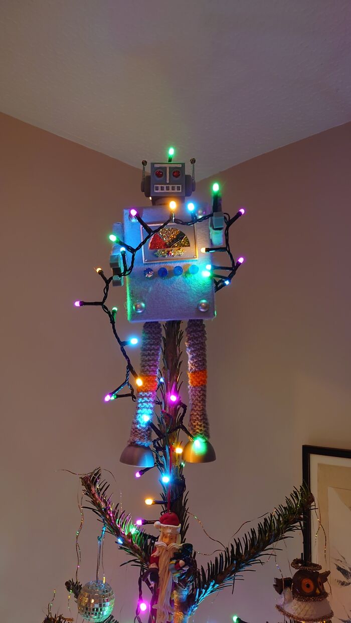 This Is My Christmas Tree Robot! Me And Hb Made It A Few Years Ago