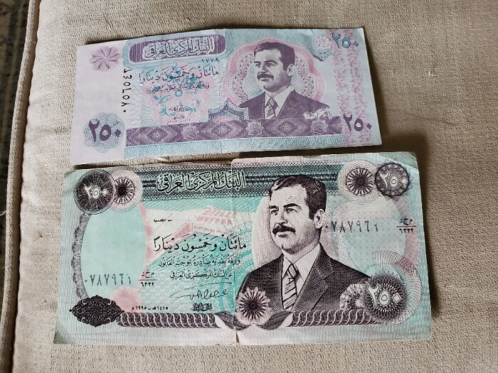 Some Iraqi Money From The Saddam Era