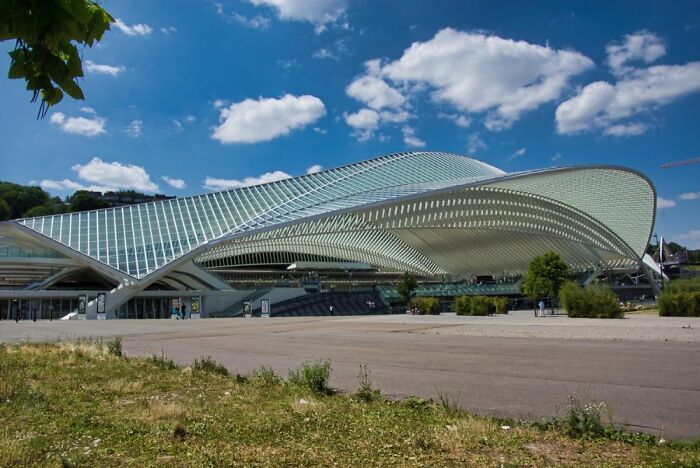 The Railway Station " Gare Des Guillemins" In The City Of Liège ( Belgium)