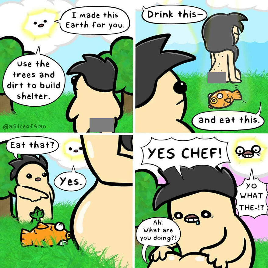 Meet "A Slice Of Alan",the Artist Who Creates Random, Silly And Funny Comics