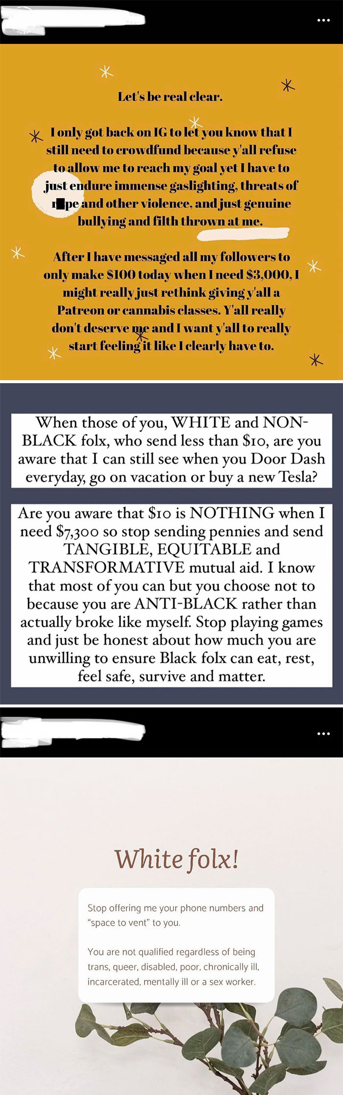 Apparently It’s Racist To Send Someone $10 And To Offer A Space To Vent