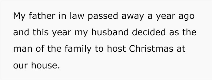 Husband Disrespects Wife By Inviting His Huge Family Over For A 5-Day Christmas Celebration Without Asking Her Husband Disrespects Wife By Inviting His Huge Family Over For A 5-Day Christmas Celebration Without Asking Her