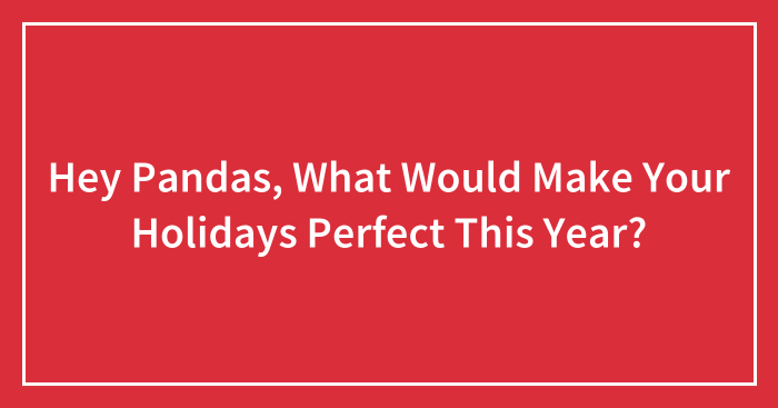 Hey Pandas, What Would Make Your Holidays Perfect This Year? (Closed)