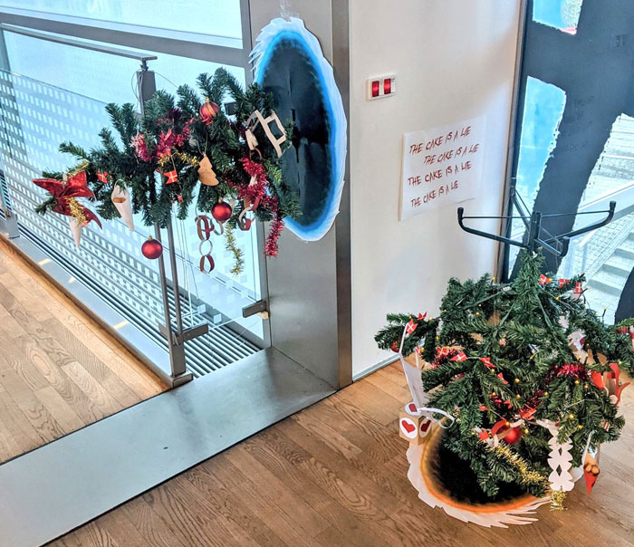 There's A Christmas Tree Competition. Today I Arrived To The Office To This Brilliant Piece Of Holiday Lulz