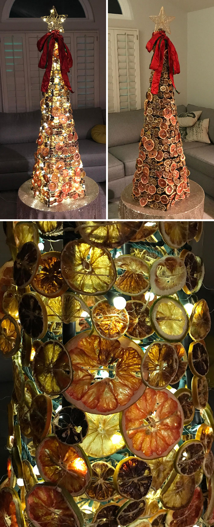 I Made A Thing! Christmas Tree Made From Dehydrated Citrus Slices
