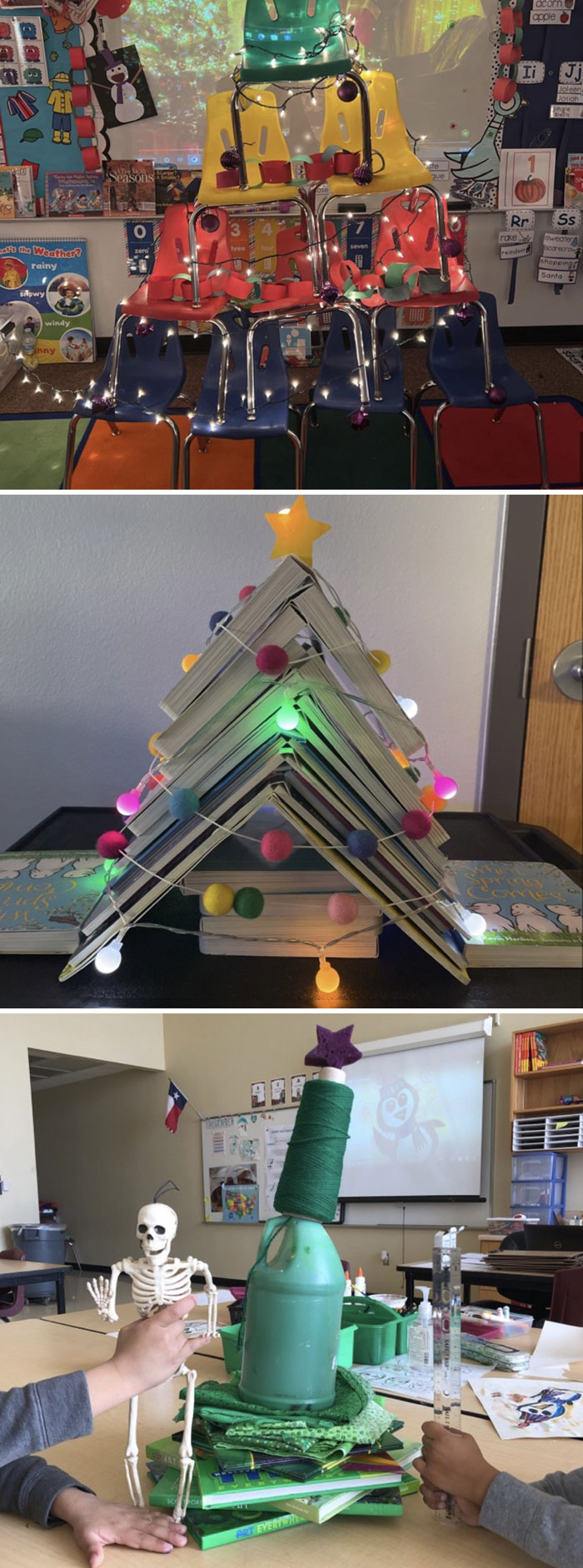 Teachers Got Creative With The “Oh Christmas Tree” Challenge