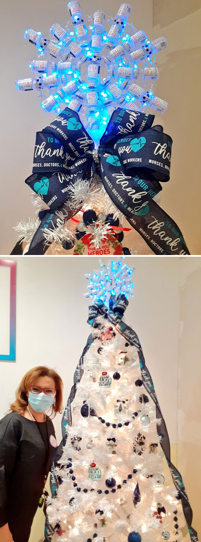 This Phenomenal Nurse, Lizette, Had The Creative Insight (& Energy!) To Create Christmas Tree Decorations From Empty Moderna Vials. How Cool