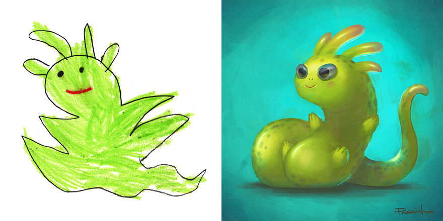 Prompt By Kid-Artist Jae, Fan Art By @dave.pasciuto