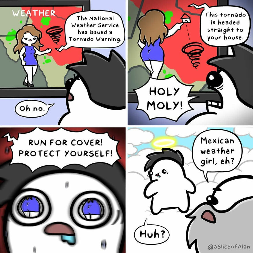 Meet "A Slice Of Alan",the Artist Who Creates Random, Silly And Funny Comics