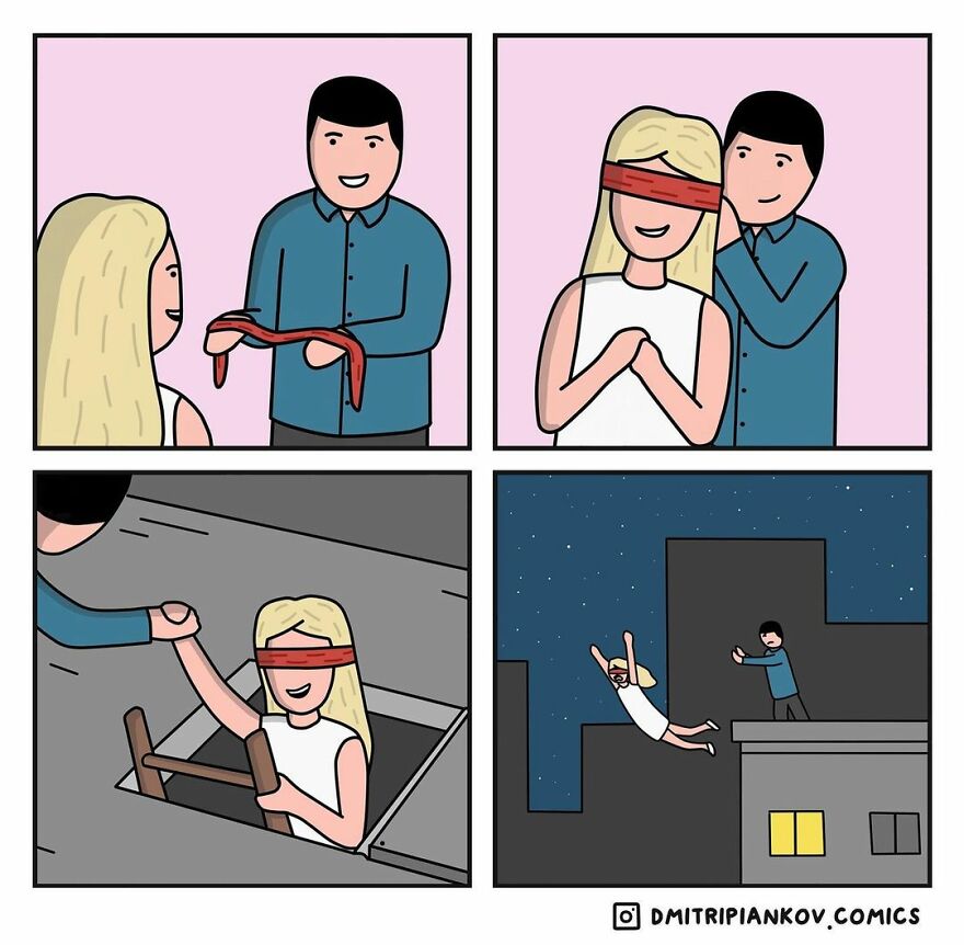 These Comics By This Russian Comedian Will Make The Day Of Those Who Like Dark Humor