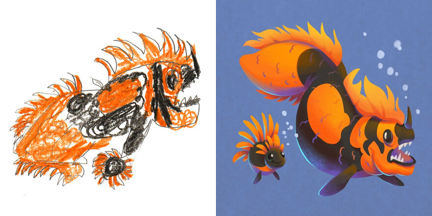 Prompt By Kid-Artist Ari, Fan Art By @doodley_stew