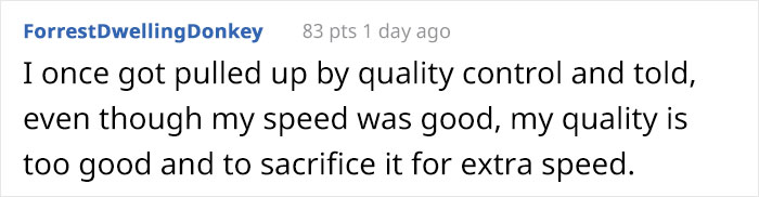 Person Works "Too Efficiently," Gets In Trouble For "Time Theft" Person Works "Too Efficiently," Gets In Trouble For "Time Theft"