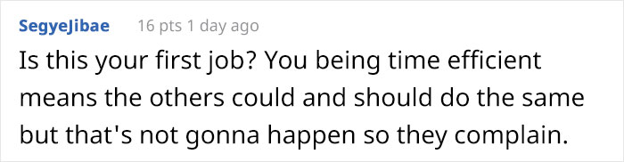 Person Works "Too Efficiently," Gets In Trouble For "Time Theft" Person Works "Too Efficiently," Gets In Trouble For "Time Theft"
