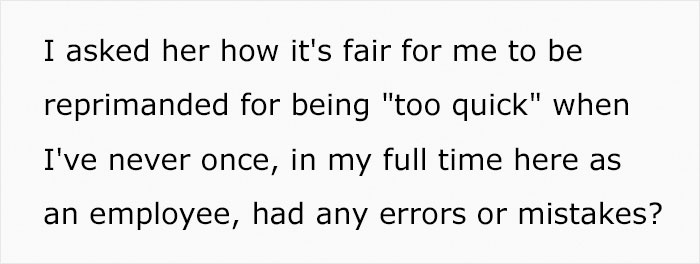 Person Works "Too Efficiently," Gets In Trouble For "Time Theft" Person Works "Too Efficiently," Gets In Trouble For "Time Theft"