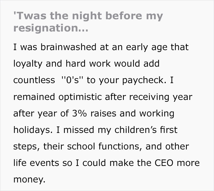 Employee Quits Because Company Denies Their Vacation, Boss Begs Them To Come Back When Business Starts Losing Money Employee Quits Because Company Denies Their Vacation, Boss Begs Them To Come Back When Business Starts Losing Money
