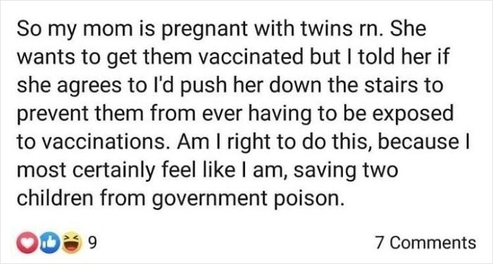 Insane Daughter Wants To Commit Murder To "Save" Her Siblings From Vaccines