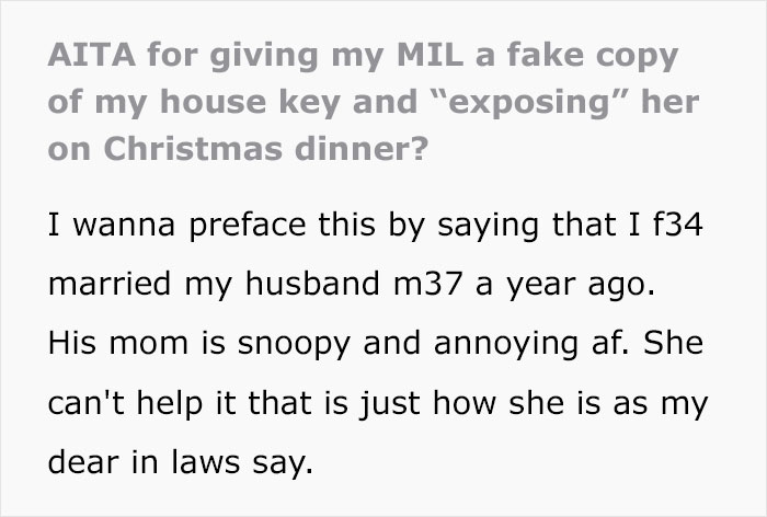 Woman Gives Her Mother In Law A Fake Key Copy To Her House She Was Supposed To Use In Emergency, MIL Gets Busted At Christmas Dinner