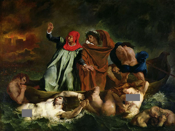 The Barque Of Dante by Eugène Delacroix