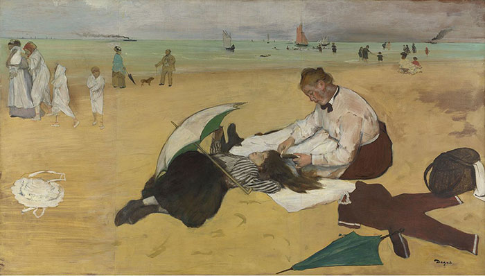 Sur La Plage by Edgar Degas