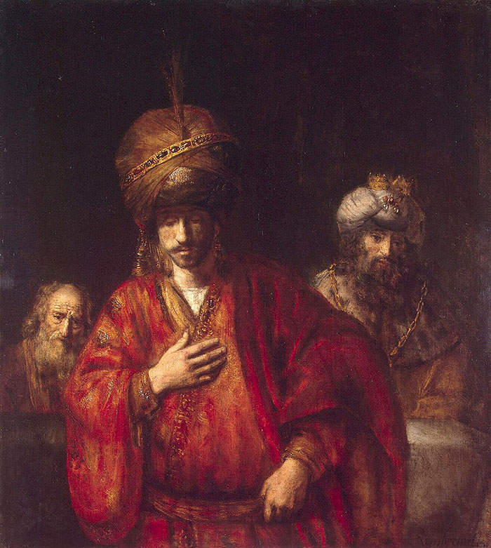 David And Uriah by Rembrandt