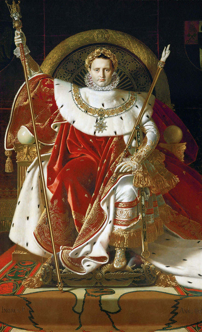 Napoleon I On His Imperial Throne by Jean Auguste Dominique Ingres