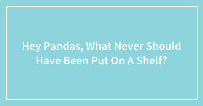 Hey Pandas, What Never Should Have Been Put On A Shelf?