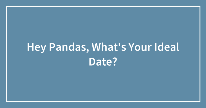 Hey Pandas, What’s Your Ideal Date? (Closed)