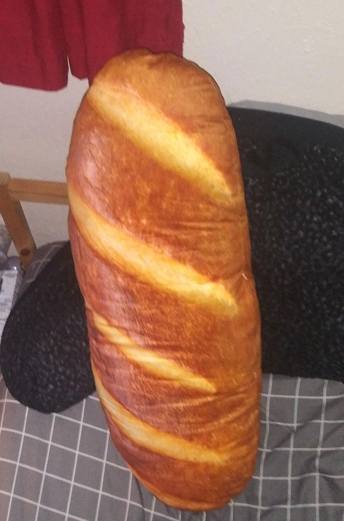 I Got A Friggin Bread Pillow For An Early Christmas Gift