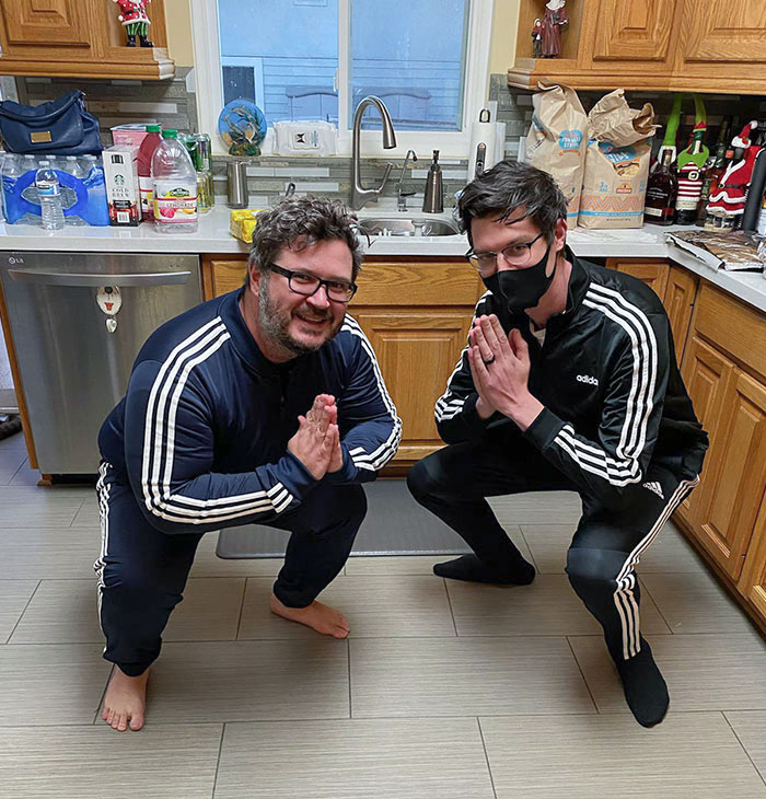 My Brother-In-Law And I Each Got Each Other Adidas Tracksuits For Christmas