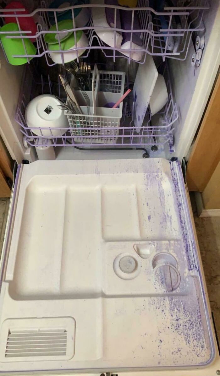 2-Year-Old Put Crayons In The Dishwasher. There's No Coming Back From That