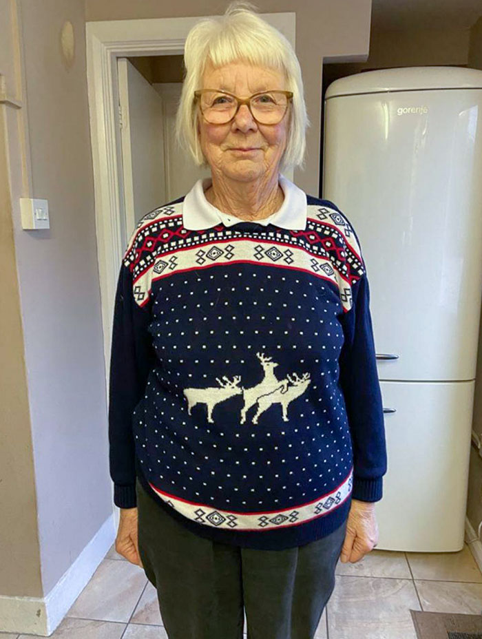 My 81-Year-Old Grandma Didn't Look Close Enough At The Jumper She Bought For Xmas This Year