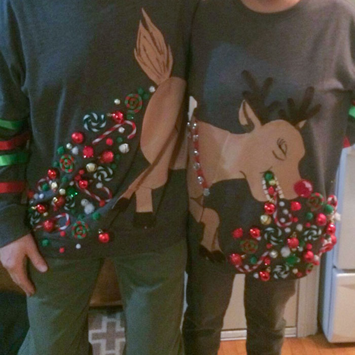 Parents Combined Ugly Sweater Outfit