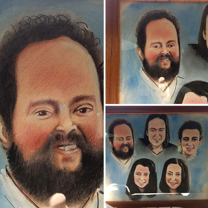 My Boyfriend’s Aunt Commissioned Her Coworker To Do A Family Portrait For Her Mother. 6 Months & $50 Later - Worth It