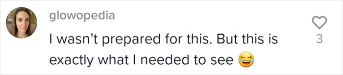Comment on Zara model pose recreation: "I wasn't prepared for this. But this is exactly what I needed to see" with a laughing emoji. Comment on Zara model pose recreation: "I wasn't prepared for this. But this is exactly what I needed to see" with a laughing emoji.