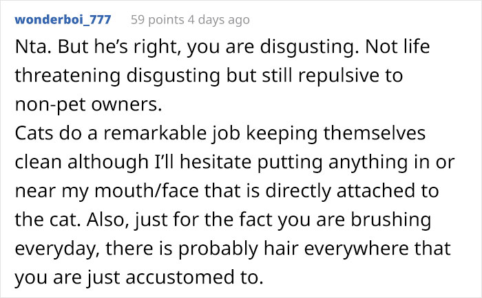 Boyfriend Lists All The Disgusting Things His GF Does With Her Cat, Gets An Instant 'Okay, Bye' Boyfriend Lists All The Disgusting Things His GF Does With Her Cat, Gets An Instant 'Okay, Bye'