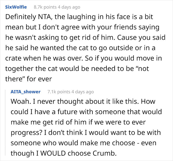 Boyfriend Lists All The Disgusting Things His GF Does With Her Cat, Gets An Instant 'Okay, Bye' Boyfriend Lists All The Disgusting Things His GF Does With Her Cat, Gets An Instant 'Okay, Bye'