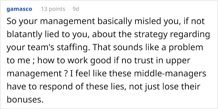 Upper Management Purposely Pauses The Hiring Process To Dump Workload Of 12 On 7, Manager Maliciously Complies And Gets His Staff A Bonus Without Exploiting Them