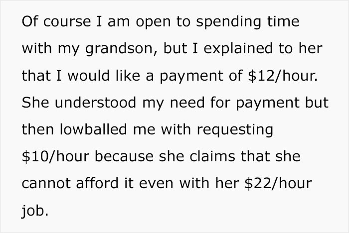 Grandma Won’t Babysit Grandson Unless She Gets Paid, Asks The Internet If She Was Being A Jerk