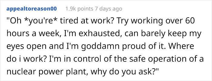 Guy says working 40 hours a week is a 