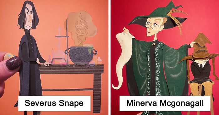 27 Paper Art Creations Based On Harry Potter Characters Done By Me