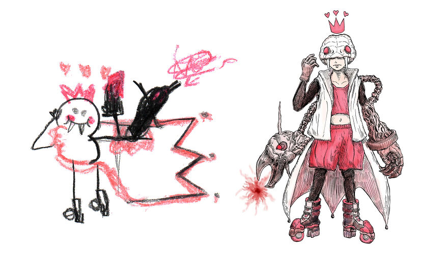 Prompt By Kid-Artist Kaira, Fan Art By @hichiha_0031