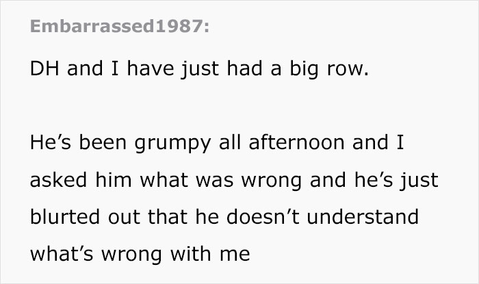 Husband Claims Wife 'Massively' Let Herself Go After Giving Birth, She Asks The Internet What To Do Husband Claims Wife 'Massively' Let Herself Go After Giving Birth, She Asks The Internet What To Do