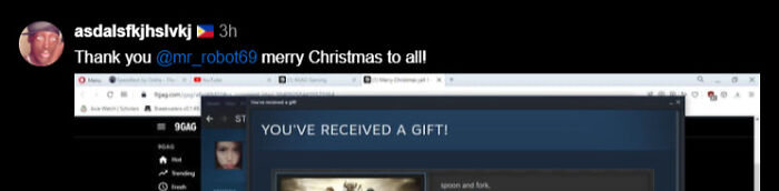I Found This Generous Santa On 9gag, Buying Game From Steam Store For Everyone