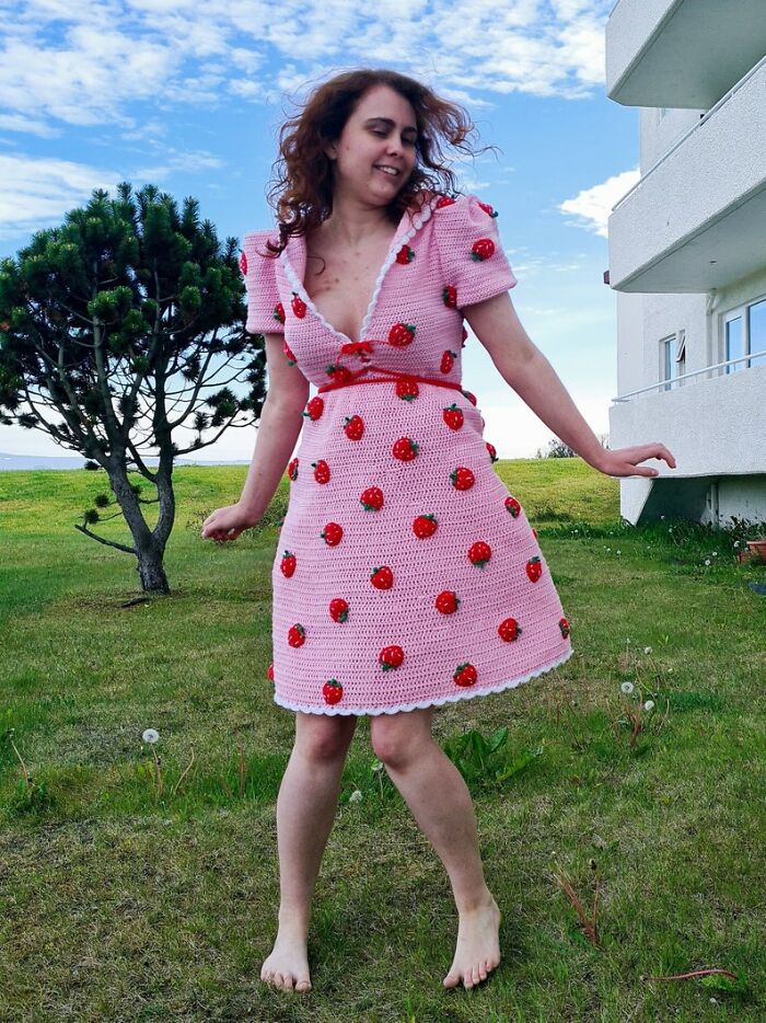 My Latest Design: A Crochet Version Of The Strawberry Dress