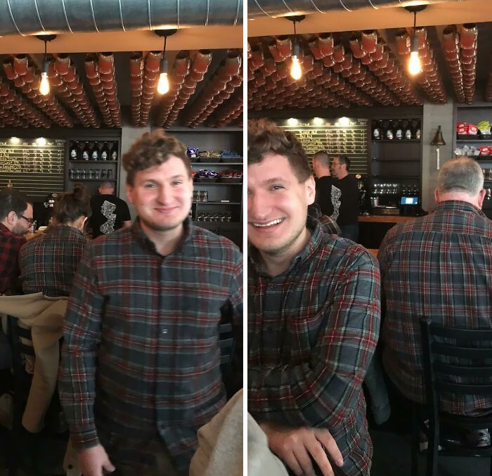 My Buddy Was Wearing The Same Shirt As A Woman At The Bar. She Left And Was Replaced About An Hour Later By Another Man Wearing The Same Shirt