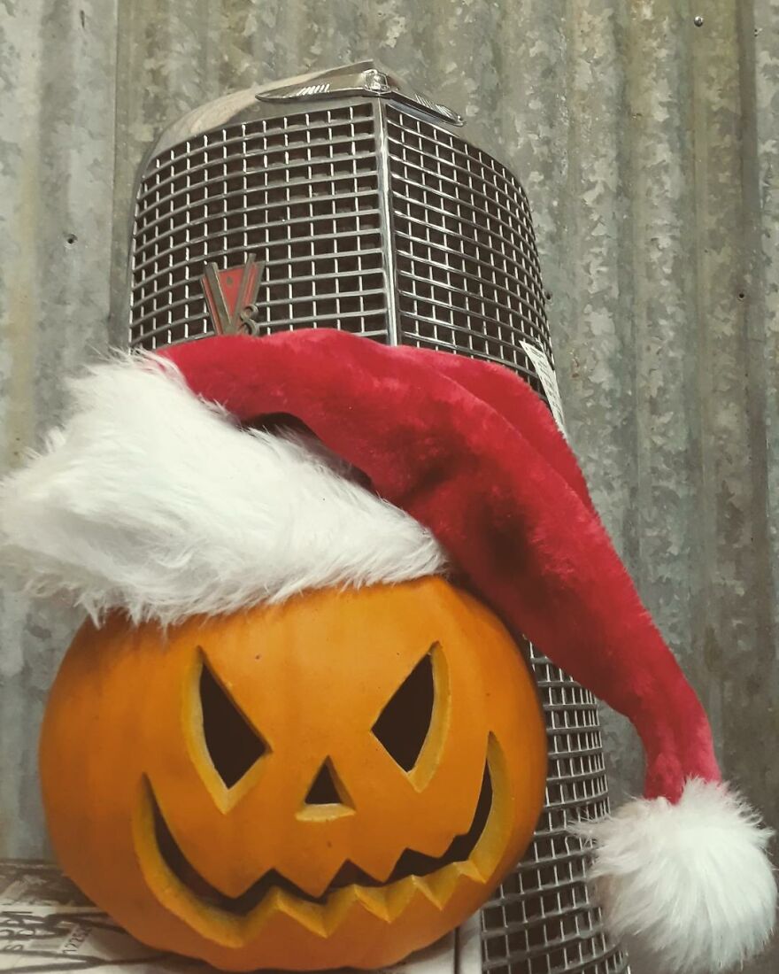 Jack At The Wrecking Yard -I Take Photos Of A Jackolantern At The Wrecking Yard I Work At And Share On My Instagram Account