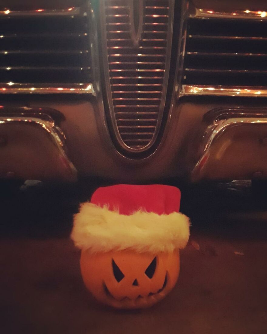 Jack At The Wrecking Yard -I Take Photos Of A Jackolantern At The Wrecking Yard I Work At And Share On My Instagram Account
