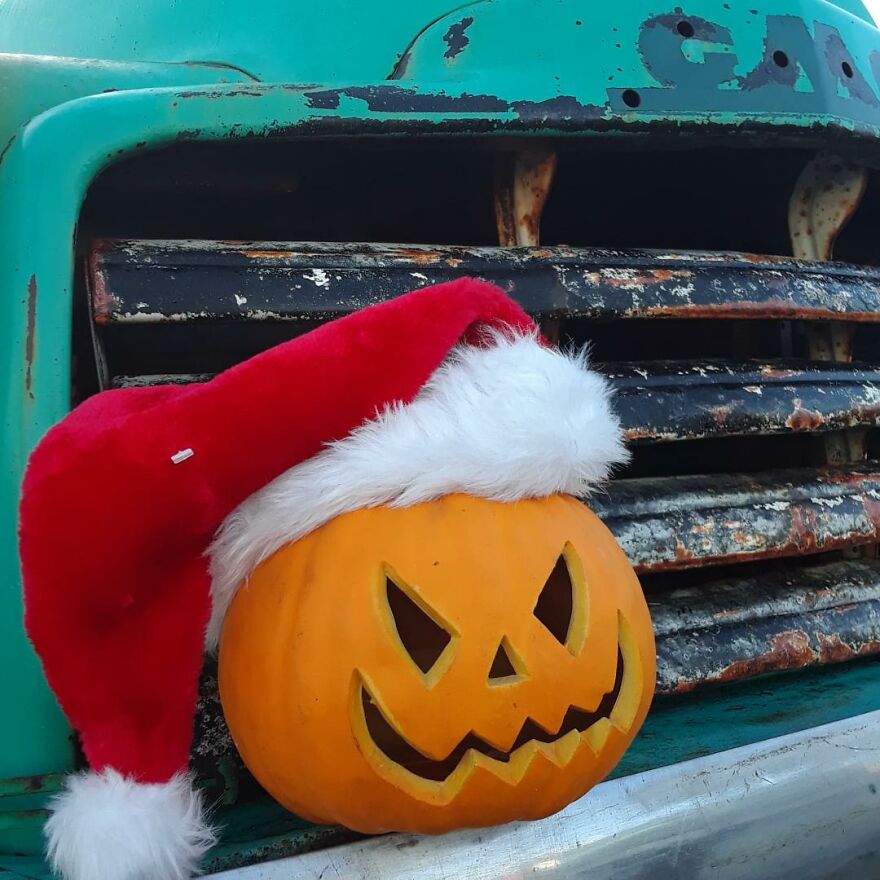 Jack At The Wrecking Yard -I Take Photos Of A Jackolantern At The Wrecking Yard I Work At And Share On My Instagram Account